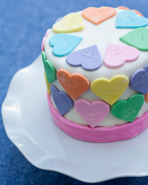 Conversation Hearts Cake | Flour Arrangements
