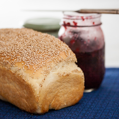 White Bread with Sesame Seeds