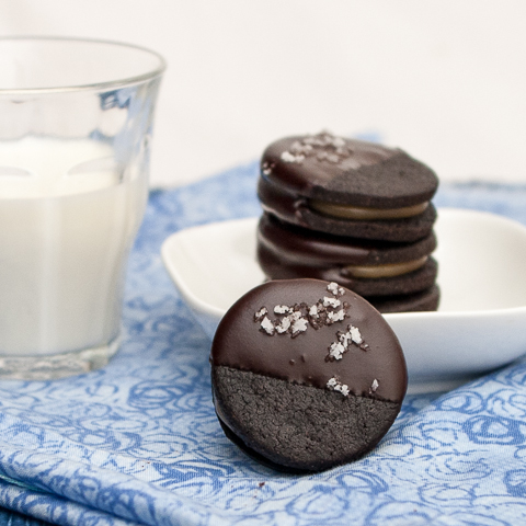 Chocolate Caramel Sandwich Cookies