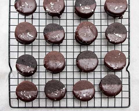 Chocolate Caramel Sandwich Cookies