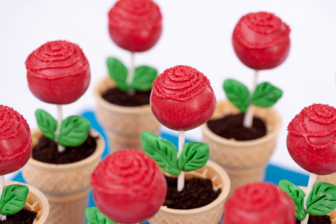 Valentine's Day Rose Cake Pops • Pint Sized Baker