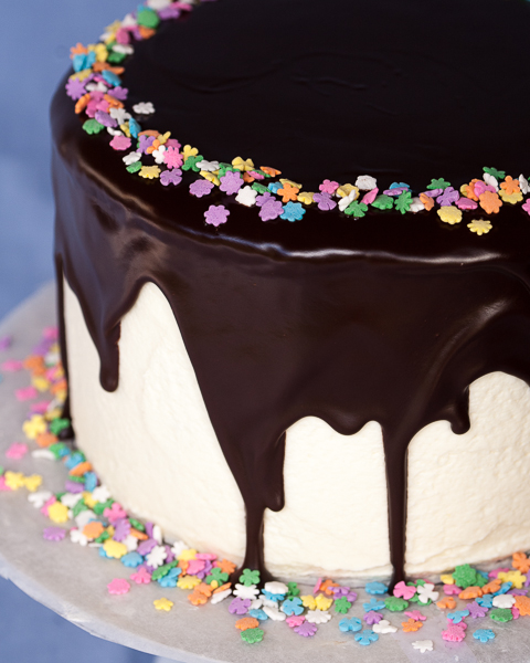 Ganache Glazed Chocolate Cake